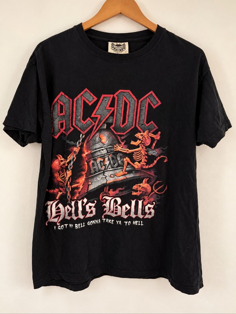 AC/DC MC5 BOYC Y2K Graphic Band T-Shirt Black Size L